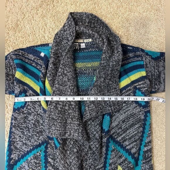 Roxy Aztec print open front‎ cardigan size S BIN L - Picture 8 of 9